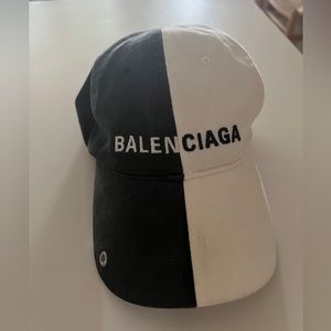 Balenciaga black and white hat